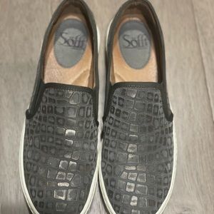 Sofft, flat loafers, gray